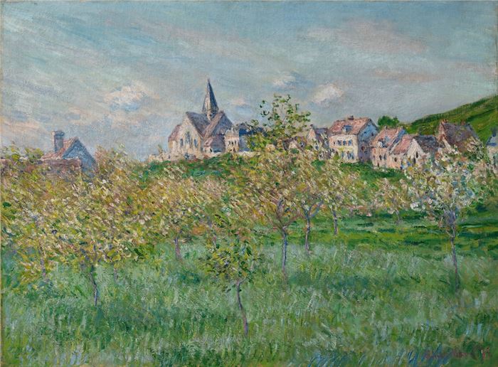Claude Monet, Printemps à Giverny, effet d'après-midi, 1885. Oil on canvas. Photo: Christie’s